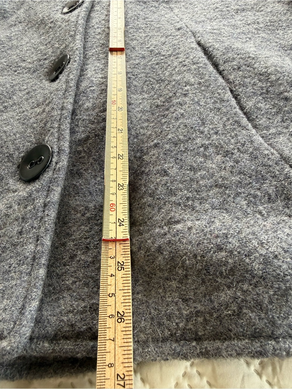 Ruby Rd. Gray Button-Front Wool Blend Jacket - Picture 10 of 12